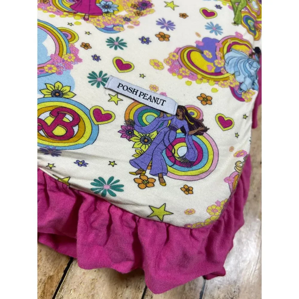 Posh Peanut Groovy Barbie Star Power Luxe Patoo Bamboo Blanket 60x60